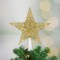 Northlight 10" LED Lighted Gold Glittered Star Christmas Tree Topper, Warm White Lights